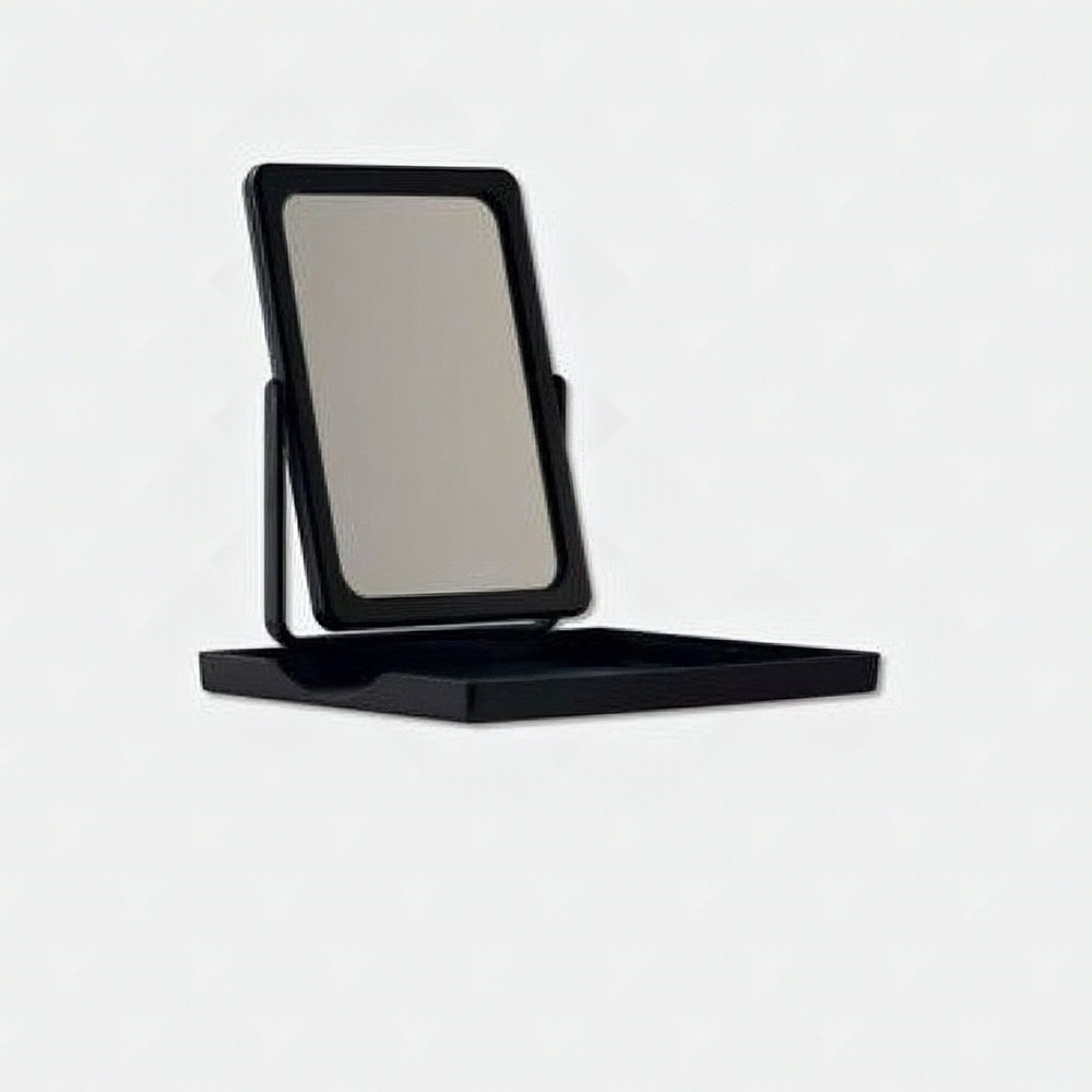 MARY KAY Portable Stand-Up Makeup Mirror Black Travel Tray Folding Vanity Mirror